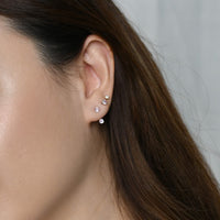 Juni Ear Jacket | Pink Silver