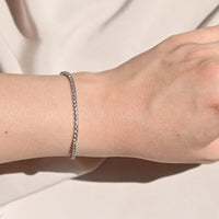Laura Tennis Bracelet | Silver