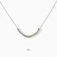 Morse Code Necklace | Silver