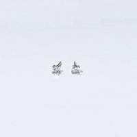 Sloane 3mm Studs | Silver White