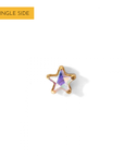 Nova Star Flatback Earring | Rainbow Gold