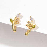 Yasmine Hoops | Lilac and Olive Gold