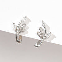 Yasmine Hoops | Clear Silver