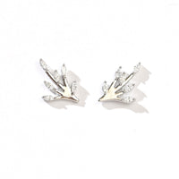 Azalea Studs | White Silver