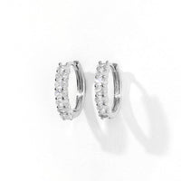 Aomi Hoops | Clear Silver