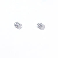 Annalis Flower Studs | Frost Silver