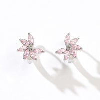 Jazlyn Petal Hoops | Blush Silver