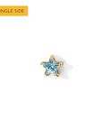 Nova Star Flatback Earring | Sky Blue Gold