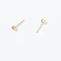 Sloane 3mm Studs | Gold White
