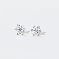 Lumi Snowflake Studs | Silver