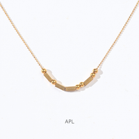 Morse Code Necklace | Gold