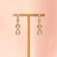 Elle 2-in-1 Hoops with Charms | Clear Gold
