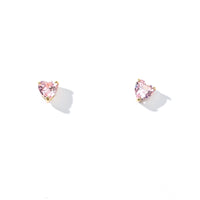 Evie Heart Studs | Gold Taffy
