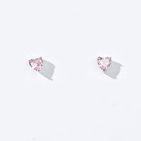 Evie Heart Studs | Silver Taffy