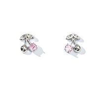 Charise Cherry Studs | Silver
