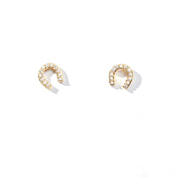 Jeannie Horseshoe Studs | Gold
