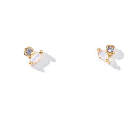 Iman Minimalist Studs | Opal Gold
