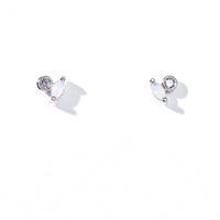 Iman Minimalist Studs | Opal Silver