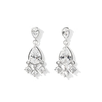 Aura Teardrop Dangles | Silver
