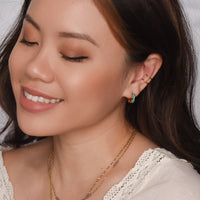 Lena Huggie Turquoise | Gold SST