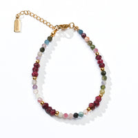 Iliana Bracelet in Tourmaline+Burgundy Chalcedony