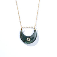 Luna Moon 16.5 carat Labradorite with White Topaz (S925)