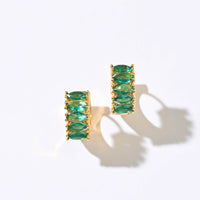 Jada Hoops | Deep Teal Gold
