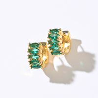 Jada Hoops | Deep Teal Gold