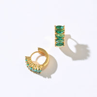 Jada Hoops | Deep Teal Gold