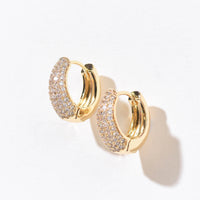 Elina Saddle Hoops | Gold