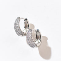 Elina Saddle Hoops | Silver