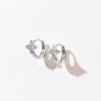 Liana Floral Huggies | Silver