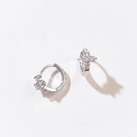 Liana Floral Huggies | Silver