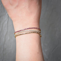 Laura Tennis Bracelet | Pink