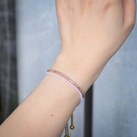 Laura Tennis Bracelet | Pink