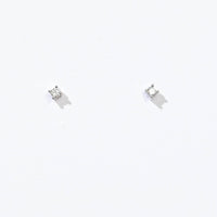 Sloane 3mm Studs | Silver White