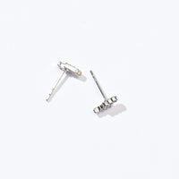 Lightning Bolt Studs | Silver