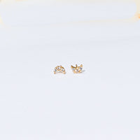 Luna Moon Studs | Gold