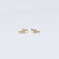 Lightning Bolt Studs | Gold