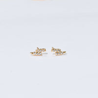 Lightning Bolt Studs | Gold