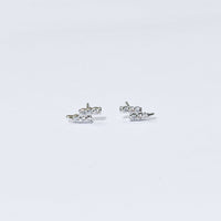 Lightning Bolt Studs | Silver