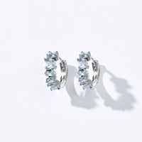 Gigi Cluster Huggies | Halo Blue Silver