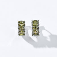 Jada Hoops | Olive Silver