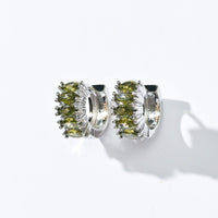 Jada Hoops | Olive Silver