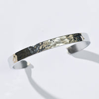 Erin Hammered Cuff Bangle | Silver