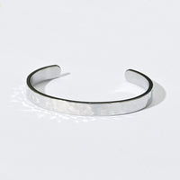 Erin Hammered Cuff Bangle | Silver