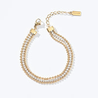 Nat Triple Tennis Bracelet | Gold