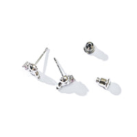 Huggie Bear Studs | Silver