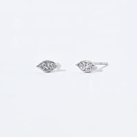 Naomi Marquise Studs | Silver
