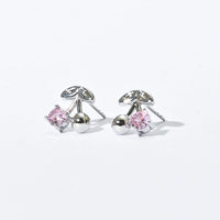 Charise Cherry Studs | Silver